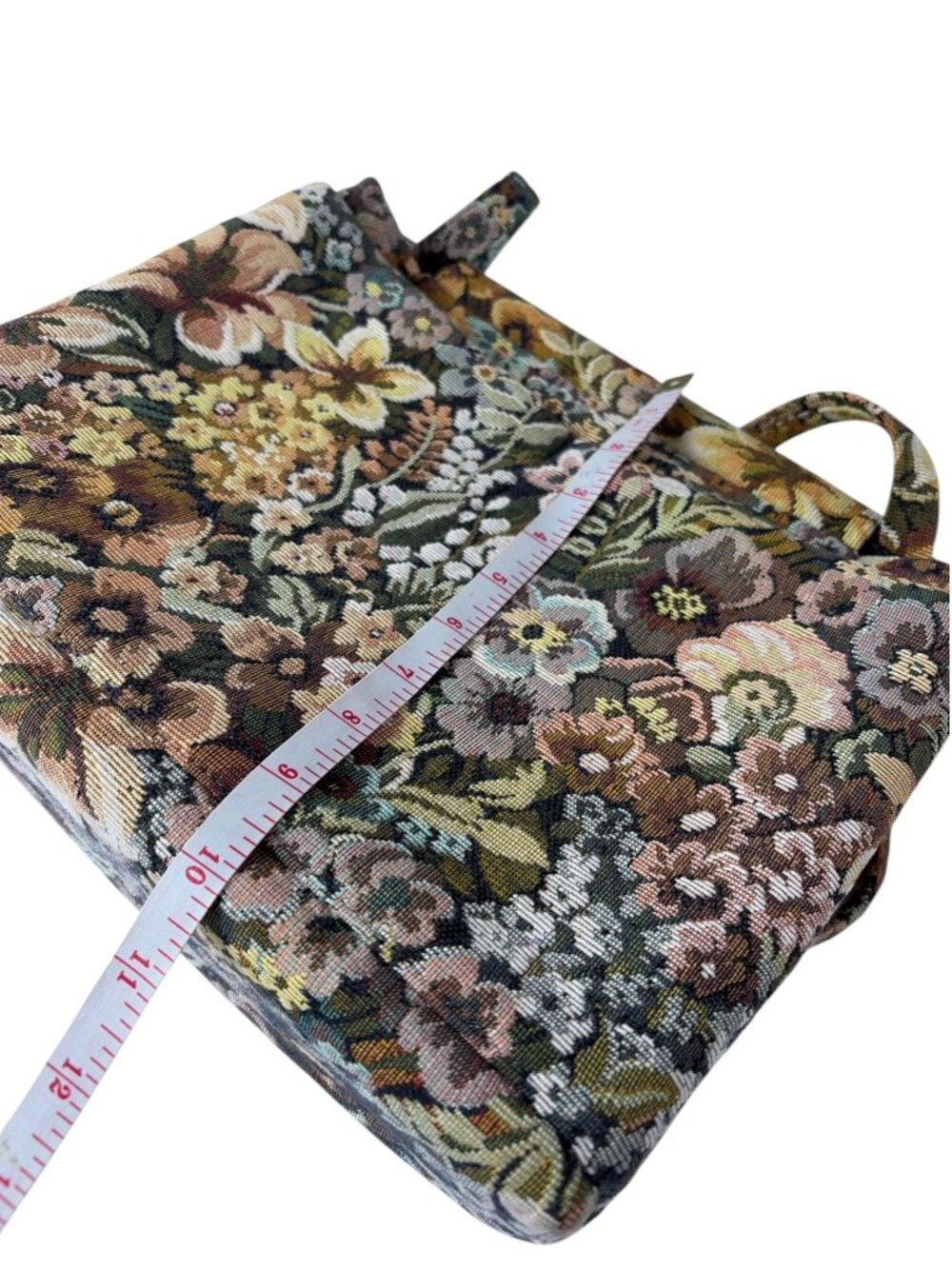 Vintage Toby Weston Floral Woven Tapestry Shoulder Bag Cottagecore Boho - Picture 13 of 14